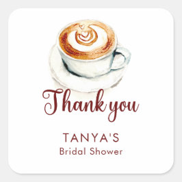 Adesivo Quadrado O amor é criar Chá de panela latente personalizado