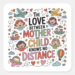 Adesivo Quadrado O Amor Entre Mãe e Filho
