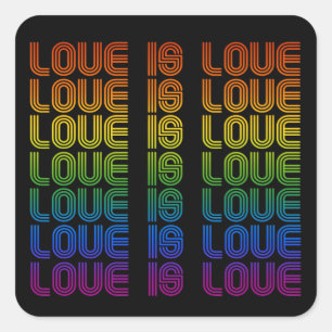 Adesivo Quadrado O Amor Retroativo é a Camiseta do Orgulho do Amor