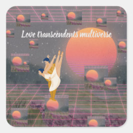 Adesivo Quadrado O Amor Transcende Multiverso