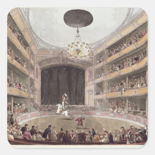 Adesivo Quadrado O anfiteatro de Astley de Ackermann