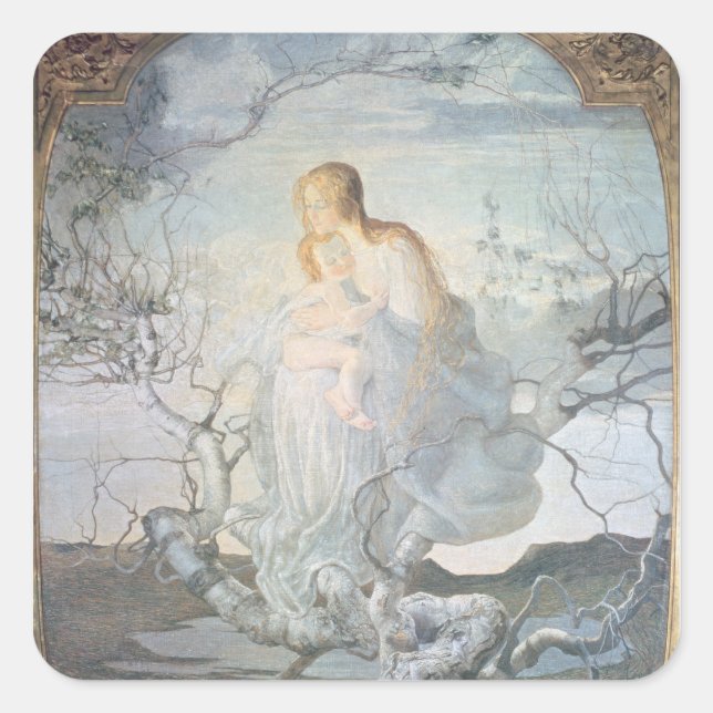 Adesivo Quadrado O Anjo da Vida, 1894 (Frente)