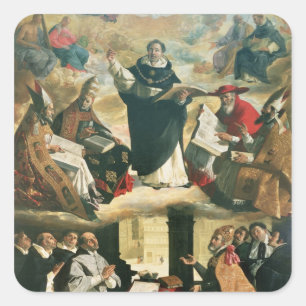 Adesivo Quadrado O Apotheosis de St Thomas Aquinas, 1631