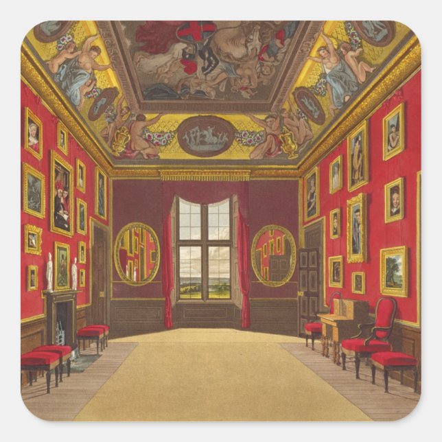 Adesivo Quadrado O Armário do Rei, Castelo de Windsor, de 'Royal Re (Frente)