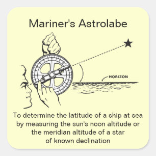 Adesivo Quadrado O Astrolabe do navegador
