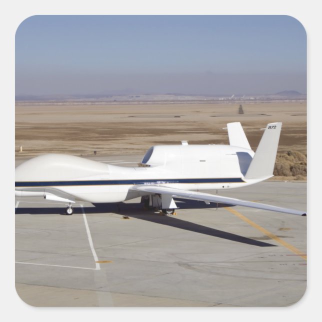 Adesivo Quadrado O avião não tripulado Global Hawk (Frente)