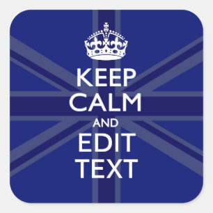 Adesivo Quadrado O azul da meia-noite mantem a calma para obter seu