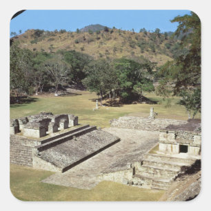 Adesivo Quadrado O Ballcourt na Praça Principal, Período Clássico