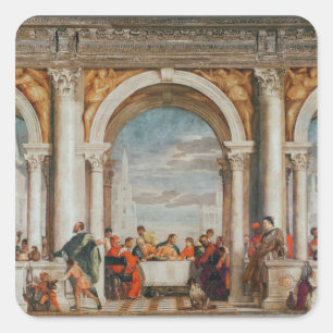 Adesivo Quadrado O banquete na casa de Levi