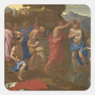 Adesivo Quadrado O baptismo do cristo, 1641-42