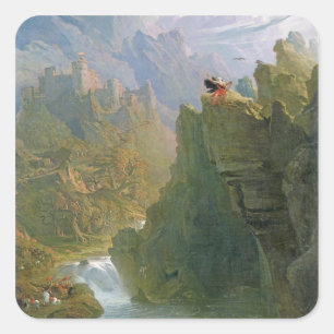Adesivo Quadrado O bardo, c.1817 (óleo em canvas)