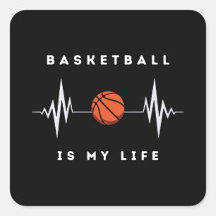 Adesivo Quadrado O Basquete É O Meu Esporte Favorito