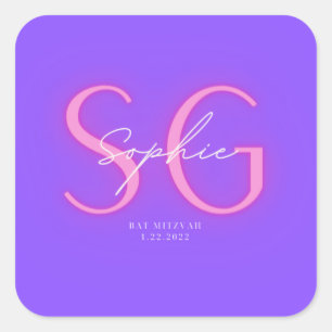 Adesivo Quadrado O Bat Mitzvah Sticker de Sophie