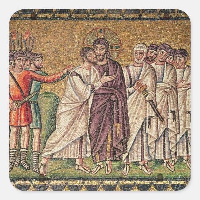 Adesivo Quadrado O Beijo das Judas, Cenas da Vida do Cristo (Frente)