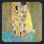 Adesivo Quadrado O Beijo de Gustav Klimt, Vintage Art Nouveau<br><div class="desc">O Beijo (Der Kuss) (1907/08) de Gustav Klimt é provavelmente a sua obra mais famosa. Klimt iniciou o seu trabalho em 1907 e é o ponto alto do seu chamado "Período Ouro". O Beijo é uma vintage Era Vitoriana Simbiolismo belo amor pela arte e pintura romântica apresentando um casal romântico...</div>