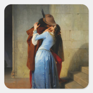Adesivo Quadrado O Beijo Francesco Hayez