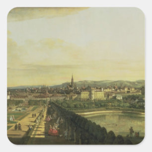 Adesivo Quadrado O Belvedere de Gesehen, Viena
