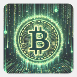 Adesivo Quadrado O Bitcoin se tornando a verdadeira matrix?