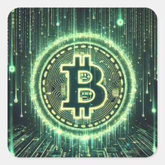 Adesivo Quadrado O Bitcoin se tornando a verdadeira matrix?