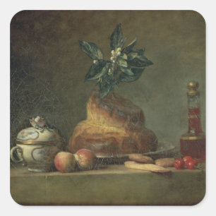Adesivo Quadrado O bolo frito ou a sobremesa, 1763 (óleo em canvas