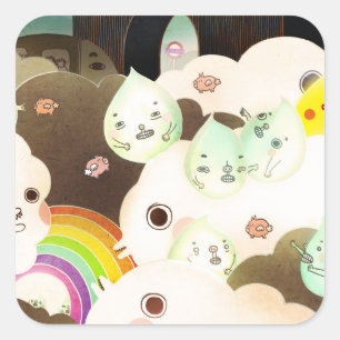 Adesivo Quadrado O bom tempo britânico velho 2014