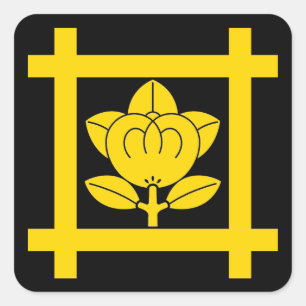 Adesivo Quadrado O brasão Tachibana da seita Nichiren