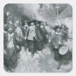 Adesivo Quadrado O Burning de Jamestown