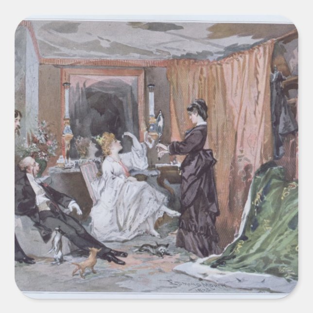 Adesivo Quadrado O camarim de Hortense Schneider (Frente)