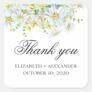 Adesivo Quadrado O campeonato de verão te obrigado. Casamento de f