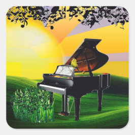 ADESIVO QUADRADO O CANÁRIO DO SOL!