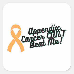 Adesivo Quadrado O Cancer Apêndice Não Me Dá Conhecimento