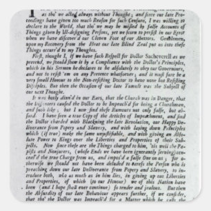 Adesivo Quadrado O capitão da declaração das multidões