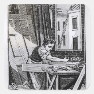 Adesivo Quadrado O carpinteiro