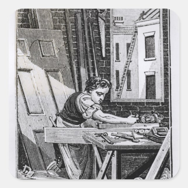 Adesivo Quadrado O carpinteiro (Frente)