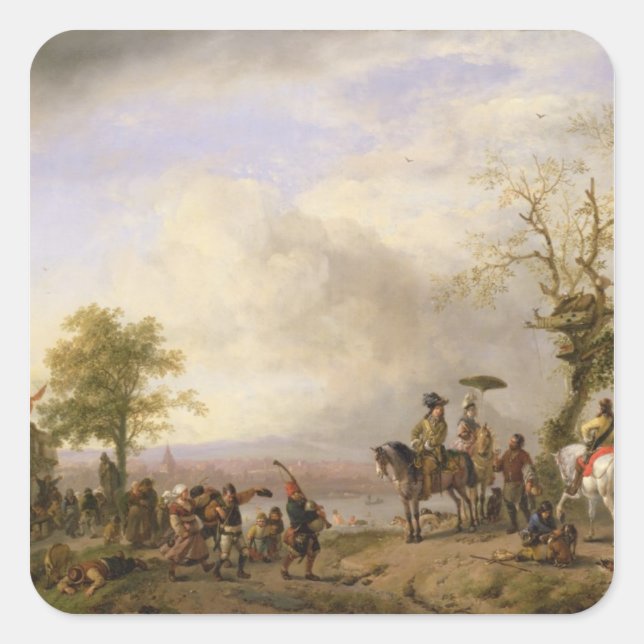 Adesivo Quadrado O Casamento Camponês (Frente)