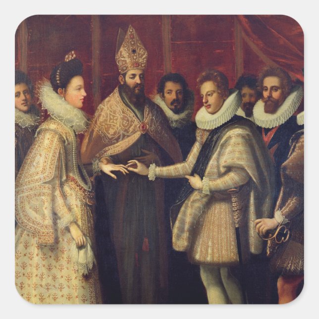 Adesivo Quadrado O Casamento de Catherine de Medici (Frente)