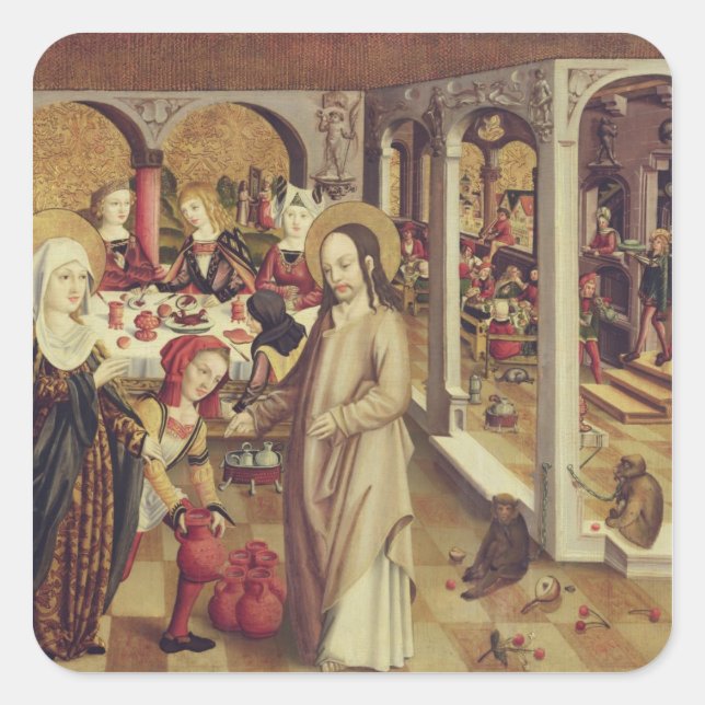 Adesivo Quadrado O Casamento no Cana, c.1500 (Frente)