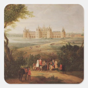 Adesivo Quadrado O castelo de Chambord, 1722