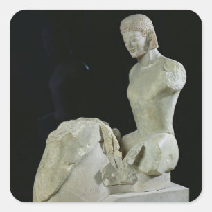 Adesivo Quadrado O cavaleiro de Rampin, c.550-540 BC