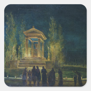 Adesivo Quadrado O Cenotaph de Jean-jacques Rousseau