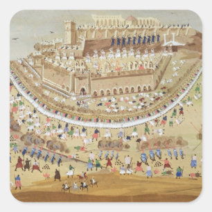 Adesivo Quadrado O cerco de Atenas em 1827, do pictórico olá!