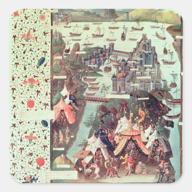 Adesivo Quadrado O cerco de Constantinopla (Frente)