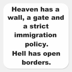 Adesivo Quadrado O céu tem uma parede popular