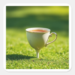 Adesivo Quadrado O chá em uma vara