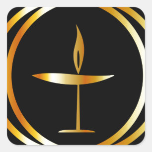 Adesivo Quadrado O Chalice Flaming