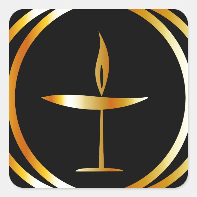 Adesivo Quadrado O Chalice Flaming (Frente)