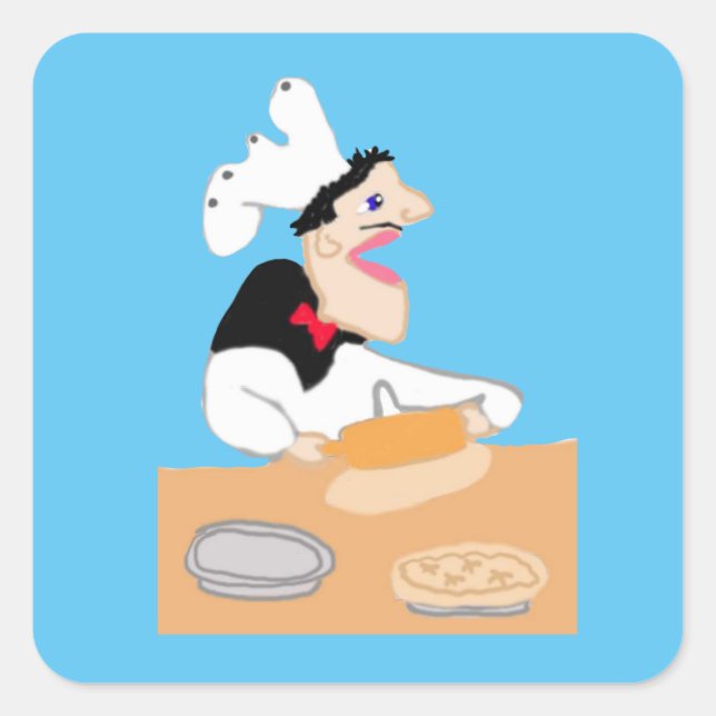 Adesivo Quadrado O Chef (Frente)