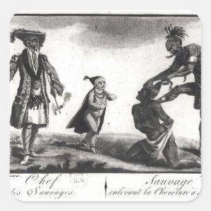 Adesivo Quadrado O chefe dos selvagens que Scalping seu inimigo