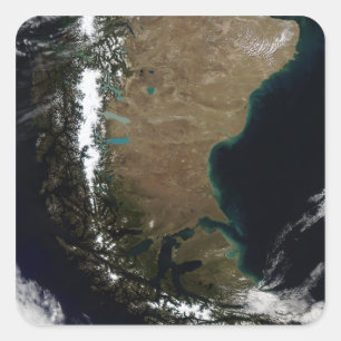 Adesivo Quadrado O Chile e a região Patagonian de Argentina