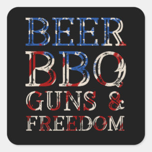 Adesivo Quadrado O CHURRASCO de cerveja ganha liberdade
